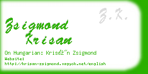 zsigmond krisan business card